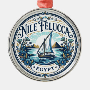 Nil-Feluke-Fahrt, Assuan Ägypten Ornament Aus Metall