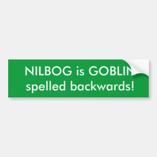 NILBOG ist der KOBOLD, der rückwärts buchstabier Autoaufkleber