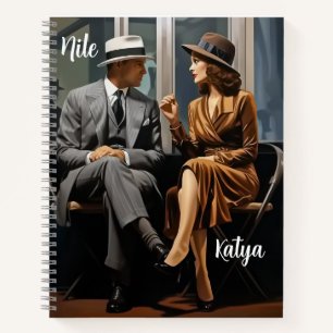 Nile Katya Writer Retro Bild Spiralblock Notizbuch