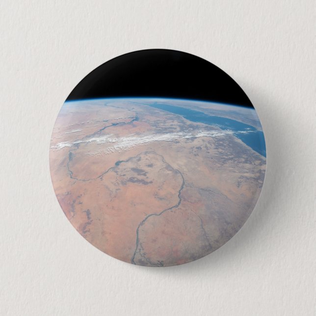 Nile River Winding Northward neben dem Roten Meer Button (Vorderseite)