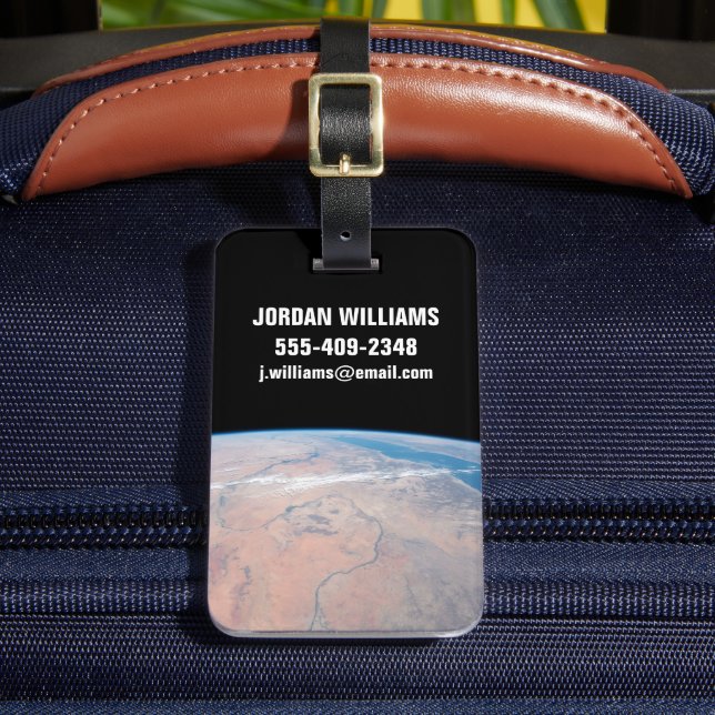 Nile River Winding Northward neben dem Roten Meer Gepäckanhänger (Vorderseite Insitu 2)