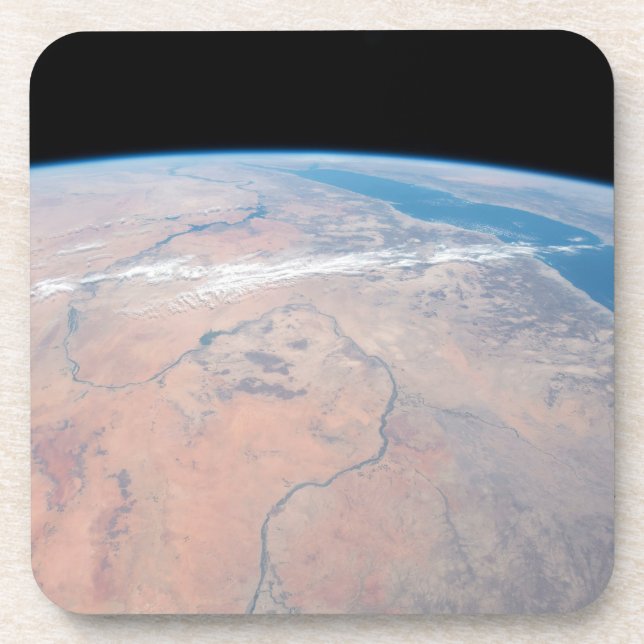 Nile River Winding Northward neben dem Roten Meer Getränkeuntersetzer (Vorderseite)