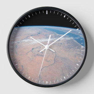 Nile River Winding Northward neben dem Roten Meer Uhr