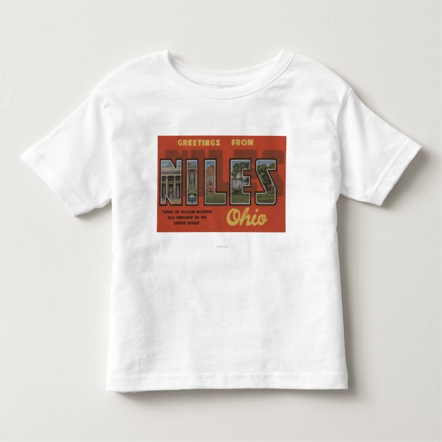 Niles, OhioLarge Buchstabe ScenesNiles, OH- Kleinkind T-shirt (Vorderseite)