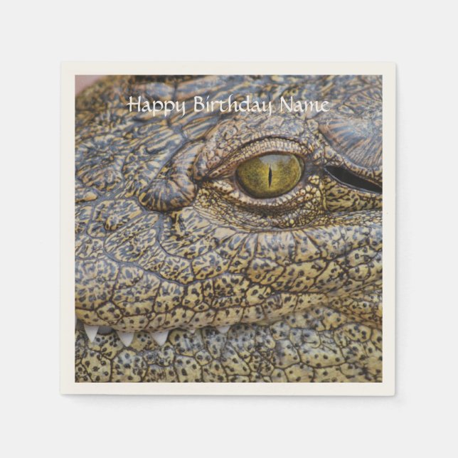 Nilkrokodil aus Afrika Serviette (Vorderseite)