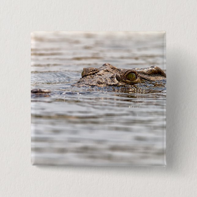 Nilkrokodil Button (Vorderseite)