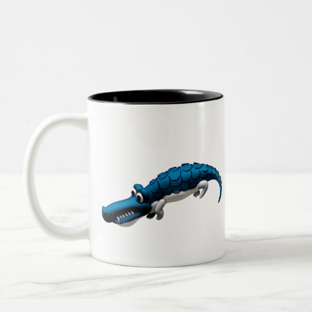 Nilkrokodil Zweifarbige Tasse (Links)