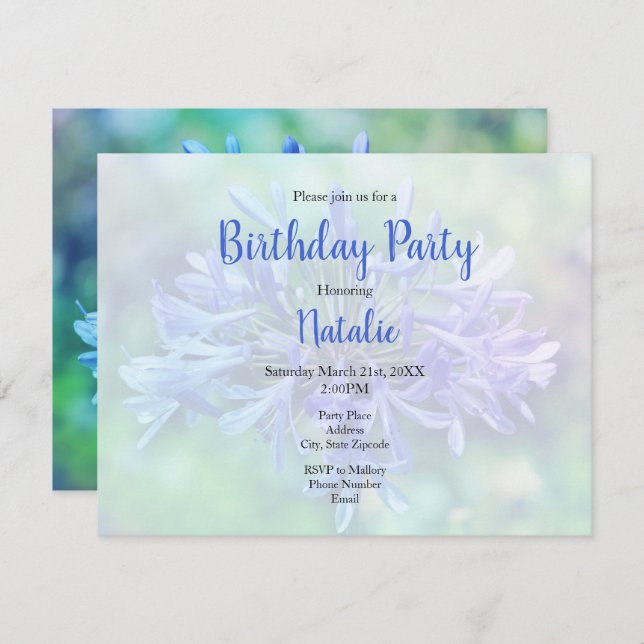 Nillilie Einladung (Vorne/Hinten)