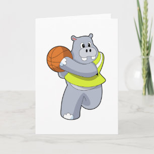 Nilpferd als Basketballspieler mit Basketball.PNG Karte