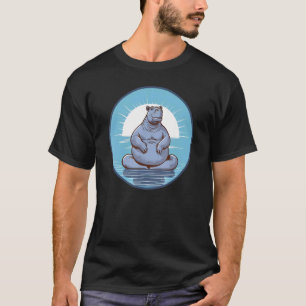 Nilpferd beim Yoga Frauen Süßes Nilpferd Zoo Ani T-Shirt