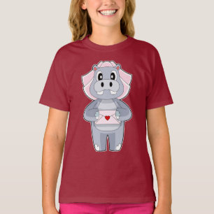 Nilpferd-Braut-Umschlag-Hochzeit T-Shirt
