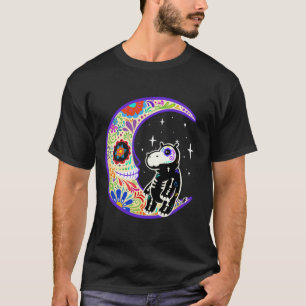 Nilpferd Dia De Los Muertos Skelett Zucker-Schädel T-Shirt
