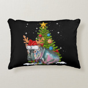 Nilpferd Fiona Weihnachtsbaum Flusspferd Dekokissen