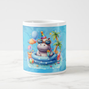 Nilpferd im Pool mit Namen Jumbo-Tasse