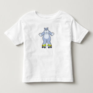 Nilpferd mit Rollschuhen Kleinkind T-shirt