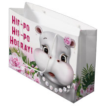 Nilpferd Pinke Blumen Mädchen Geburtstag