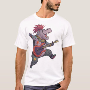 Nilpferd Rockstar T-Shirt
