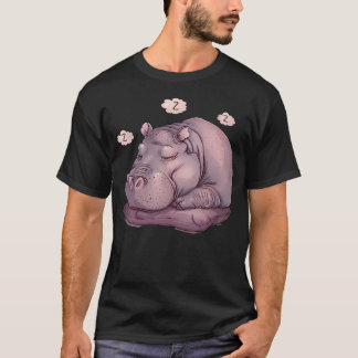 Nilpferd Schläft Schlummerndes Nilpferd Schlaf Lie T-Shirt