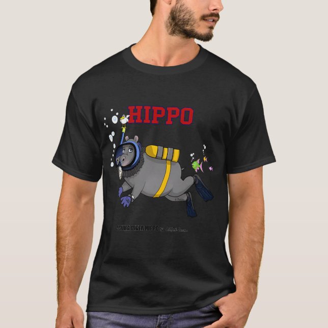 Nilpferd-Taucher T-Shirt (Vorderseite)