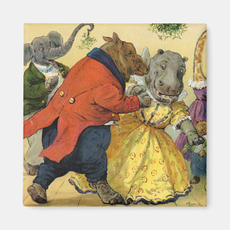 Nilpferd und Bär auf dem Weihnachtsball in Animal  Magnet