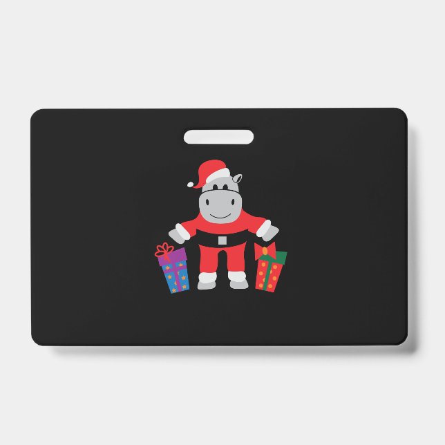 Nilpferd Weihnachtsmann Ausweis (Vorderseite)