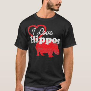Nilpferde lieben den Valentinstag T-Shirt