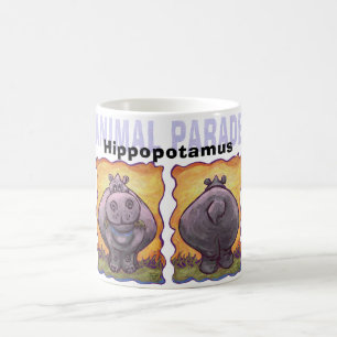 Nilpferdköpfe und -schwänze kaffeetasse