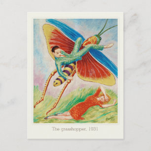 Nils von Dardel Grasshopper Gräshoppan 1931 Postkarte