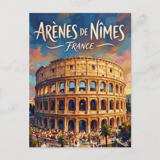 Nîmes Arena Frankreich Postkarte (Vorderseite)