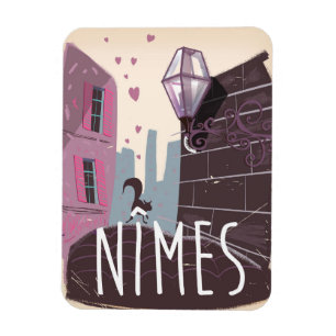 Nîmes France Cartoon Magnet