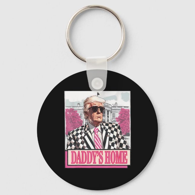 Nimm America Ck Daddy's Zuhause Funny Pink Donald  Schlüsselanhänger (Vorderseite)