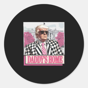 Nimm Amerika Ck Daddy's Zuhause Lustig Rosa Donald Runder Aufkleber