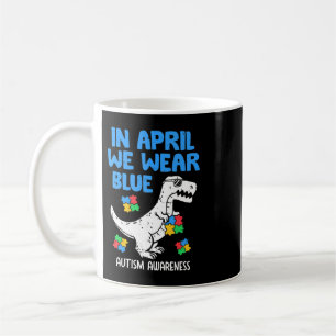 Nimm das komisch im April Wir tragen Blue Dinosaur Kaffeetasse