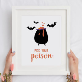 Nimm dein Gift. Niedliches Halloween-Party Poster