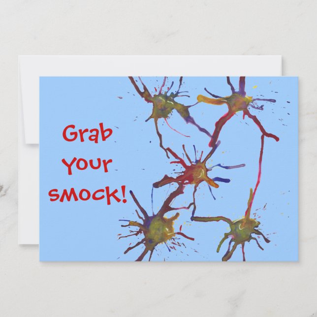 Nimm deinen Smock! Einladungen zum Geburtstag (Vorderseite)