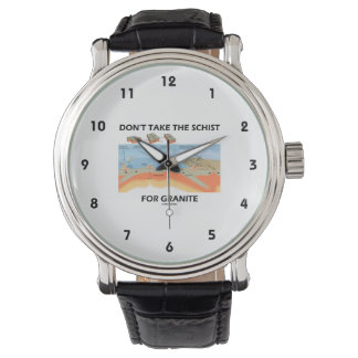 Nimm die Schere nicht für Granit (Geologie-Spaß) Armbanduhr