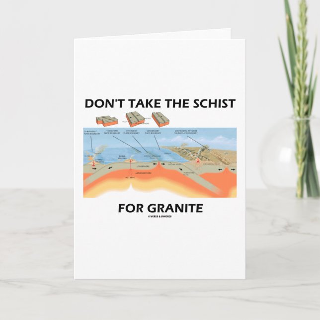 Nimm die Schere nicht für Granit (Geologie-Spaß) Karte (Vorderseite)