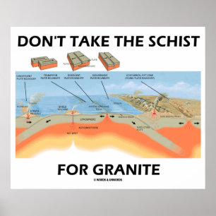 Nimm die Schere nicht für Granit (Geologie-Spaß) Poster