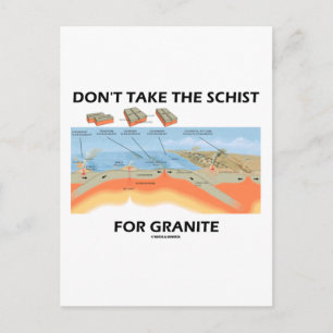 Nimm die Schere nicht für Granit (Geologie-Spaß) Postkarte