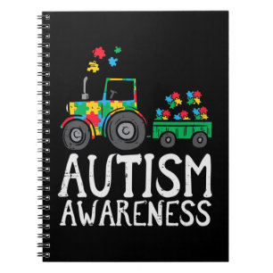 Nimm diesen niedlichen Traktor Autismus Awareness Notizblock