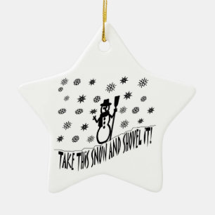 Nimm diesen Schneezauber! Keramik Ornament