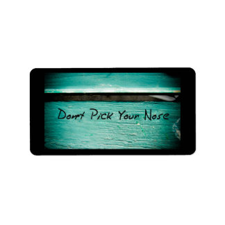 Nimm dir keine Nase. Adressaufkleber