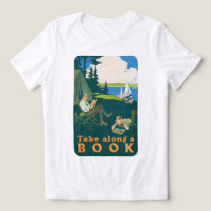 Nimm ein Buch mit - Vintage-Poster-Kunst Tri-Blend Shirt