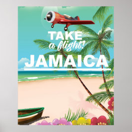Nimm einen Flug! Jamaica Retro Urlaubsposter Poster
