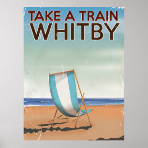 Nimm einen Zug nach Whitby Vintage-Reiseposter Poster