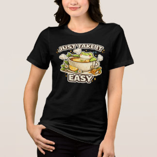 Nimm es einfach easy Süßer Frosch T-Shirt | Cozy T Tri-Blend Shirt
