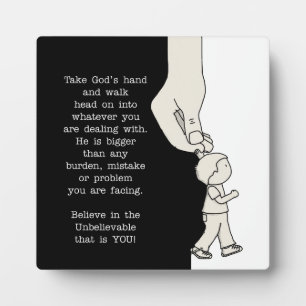 Nimm Gottes Hand Fotoplatte