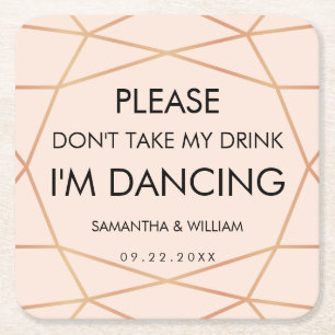 Nimm meinen Untersetzer zum Hochzeitstrinken nicht