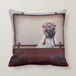 "Nimm mich mit" Pug-Welpen-Wurfkissen. Kissen