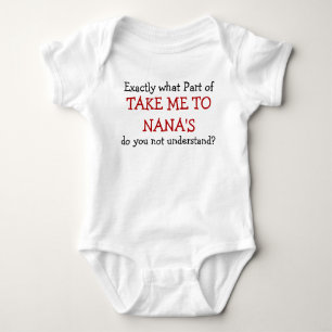 Nimm mich zu Nanas Baby Säugling Bodysuit Baby Strampler